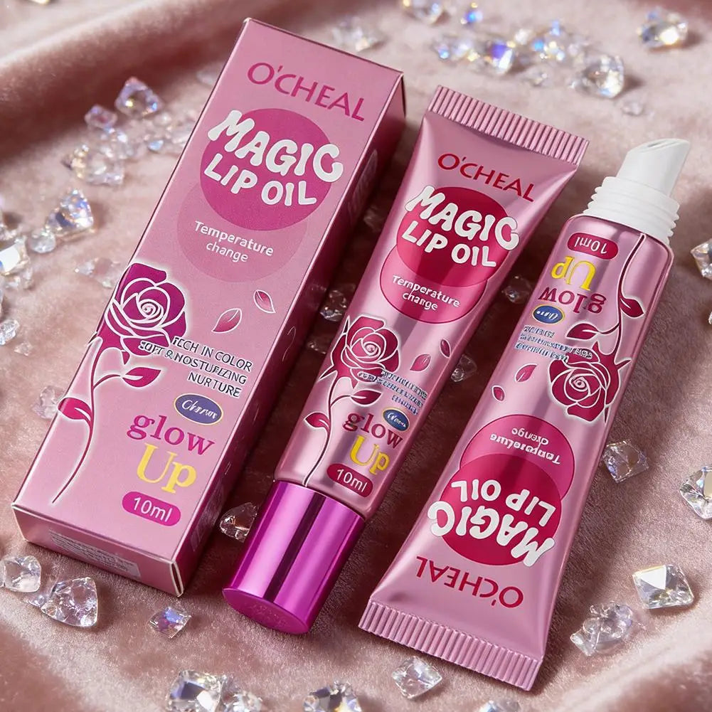 O'CHEAL Magic Color-Changing Lip Oil – Plumping & Moisturising