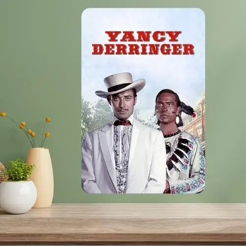Yancy Derringer Classic TV Show Metal Poster Sign | Retro Décor