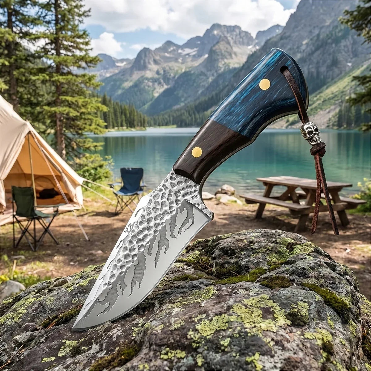 Forged Serbian Boning Knife – 420J2 Steel, 8" Handmade Cleaver