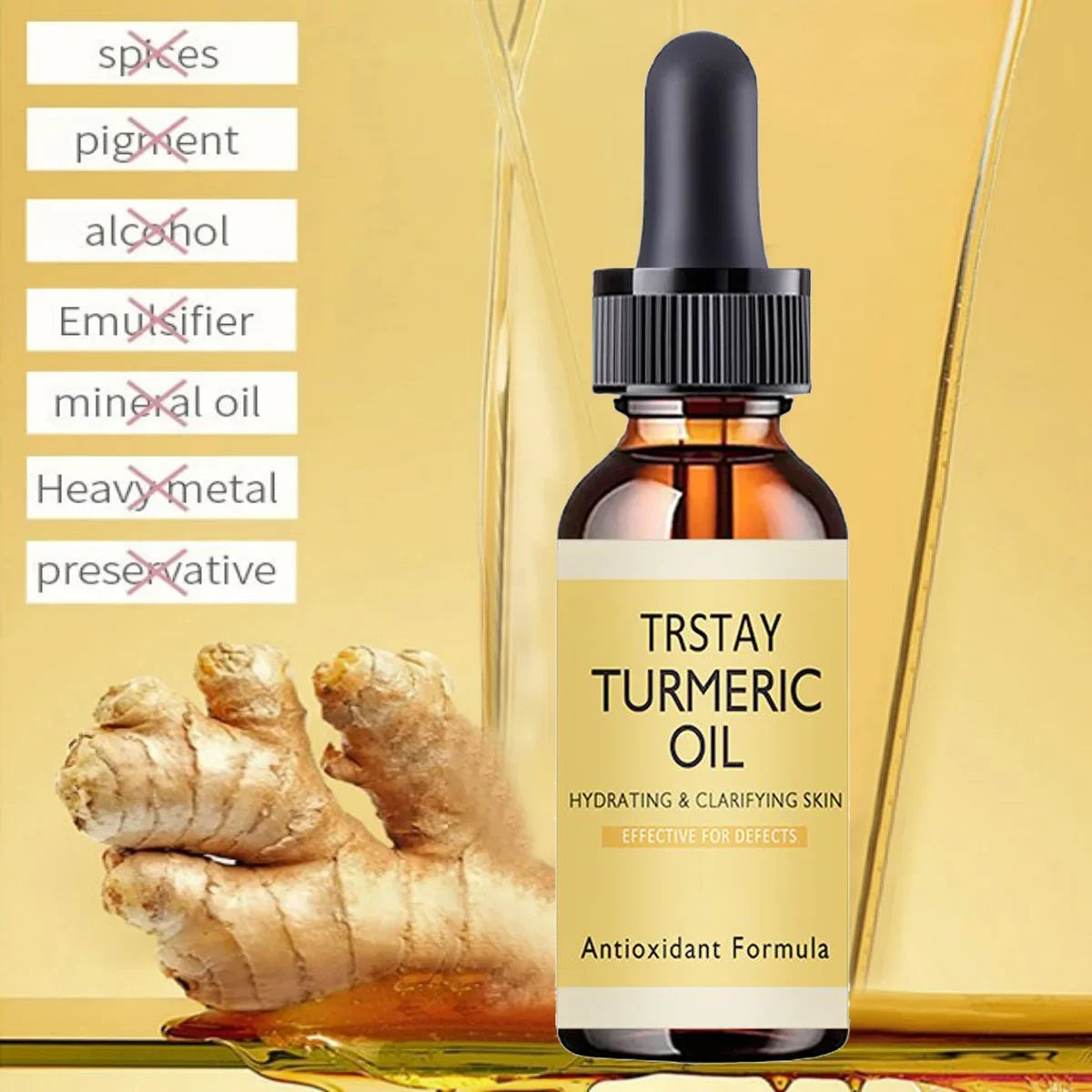 Turmeric Oil Glow Facial Lightening Serum Black Brown Skin Leg Hand