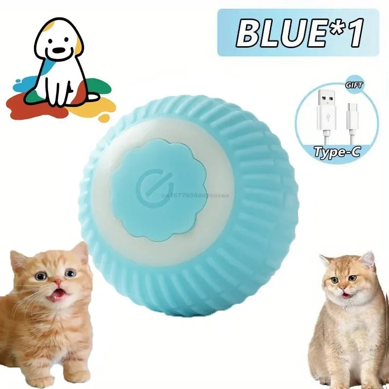Automatic Rolling Interactive Cat Ball Toy – Rechargeable