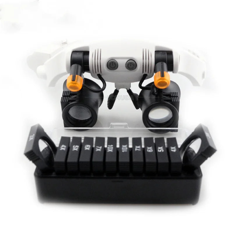 LED Illuminated Magnifying Glasses – Adjustable Loupe for Jewelers