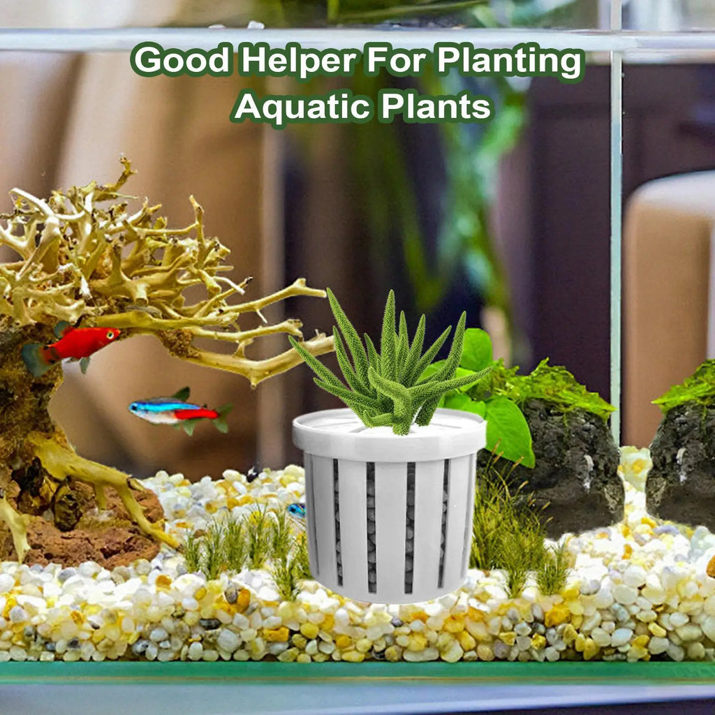 Aquarium Plant Holder Hydroponic Net Cup Basket – 4-Pack