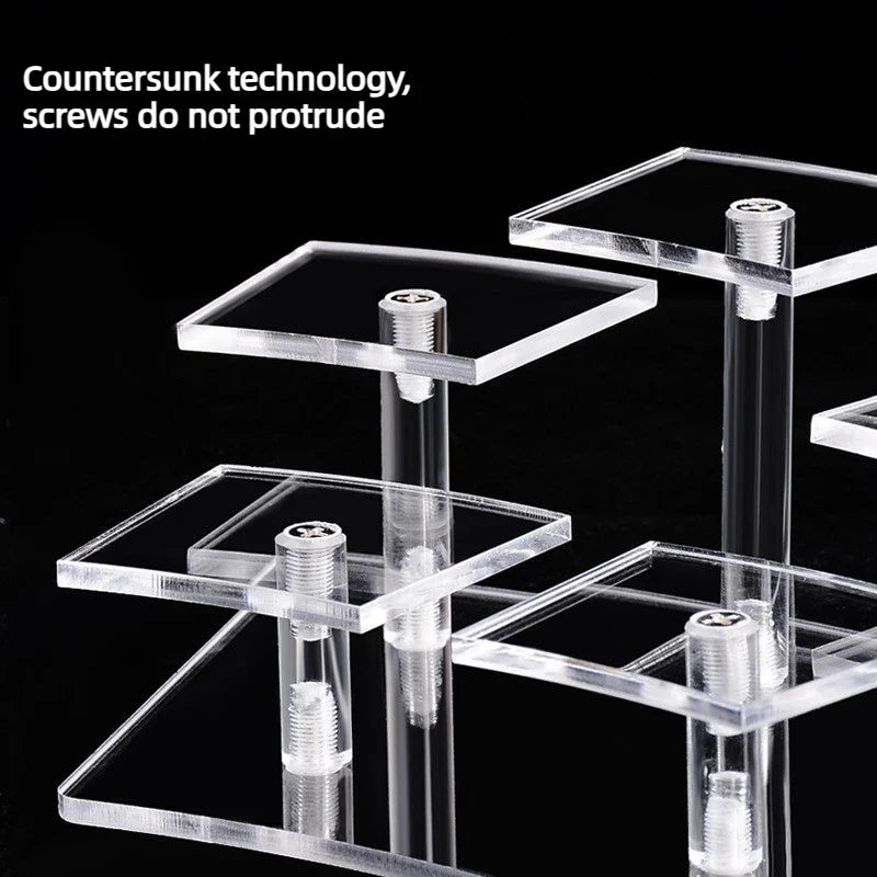 Acrylic Tiered Display Shelf for Figurines, Anime & Blind Boxes