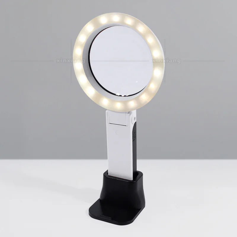 Rechargeable Magnifier 6X 8X 16X with Tri-Color LED – Handheld