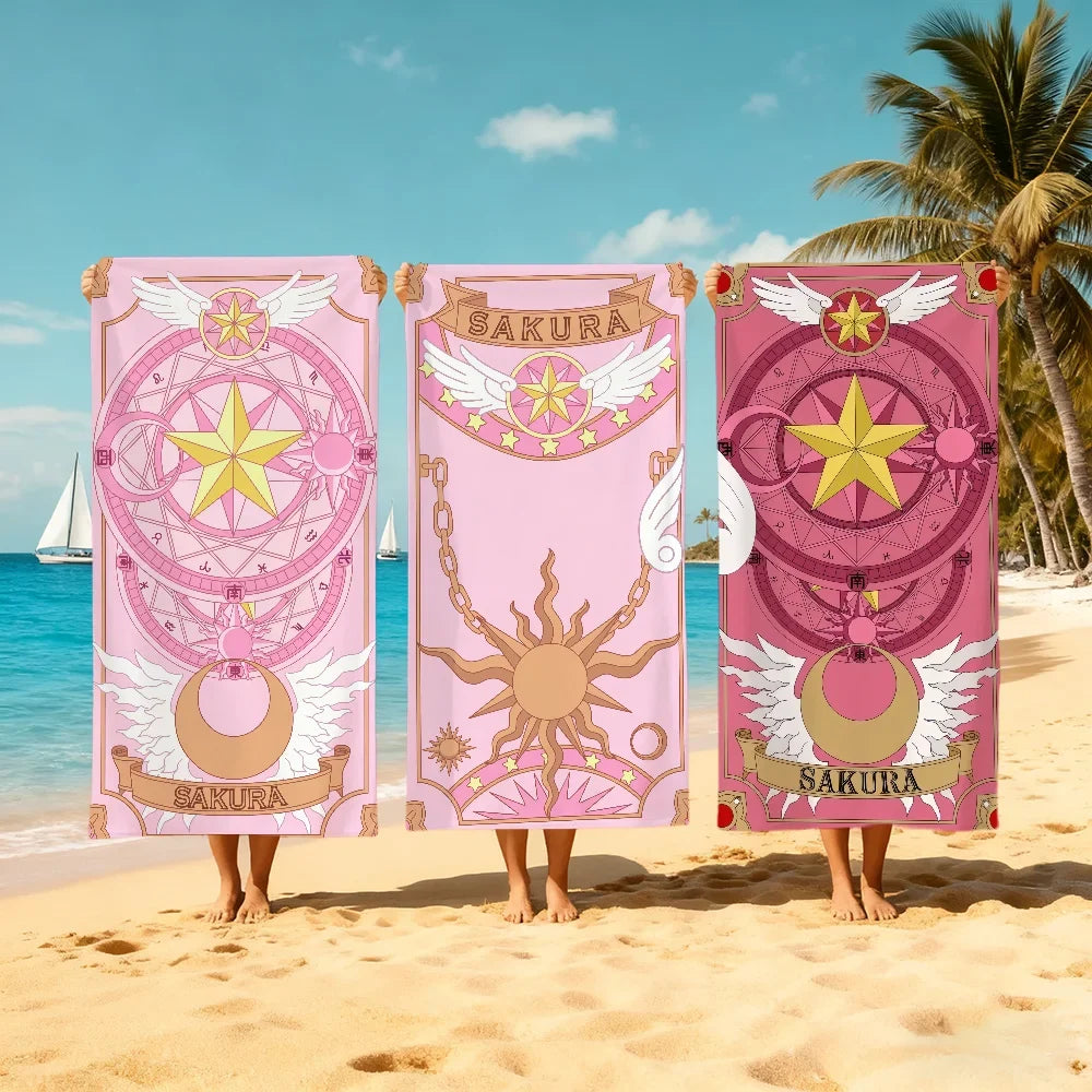 Cardcaptor Sakura Quick-Dry Beach Towel | Soft Microfiber