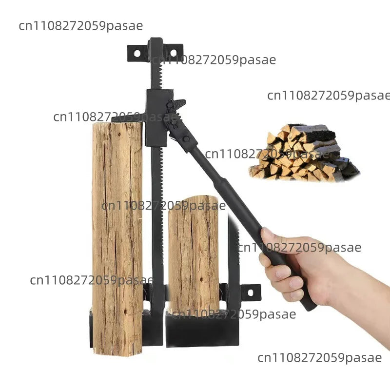 Manual Wall-Mounted Wood Splitter – Stainless Steel Firewood