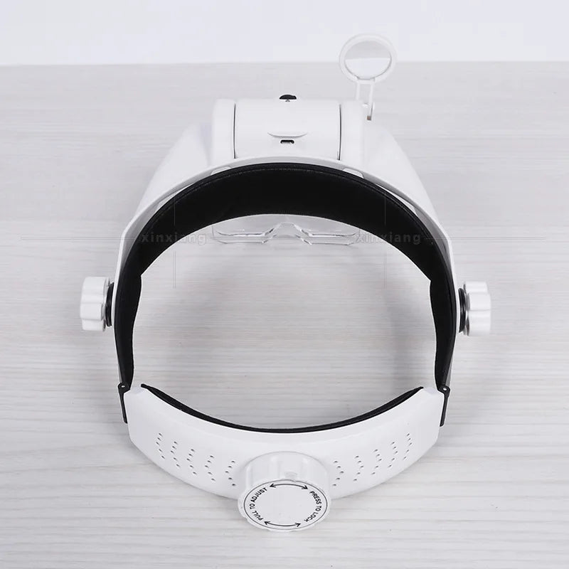 Headband Magnifier LED Rechargeable Loupe – Interchangeable Lens