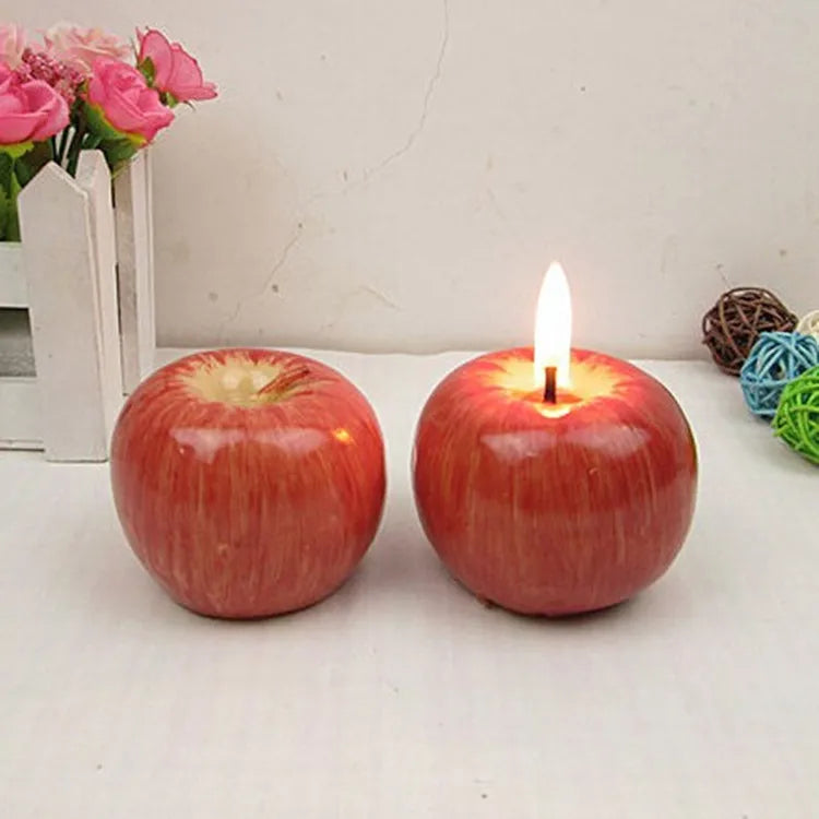 Creative Christmas Eve Gifts Apple Candles Fruit Birthday Decorations