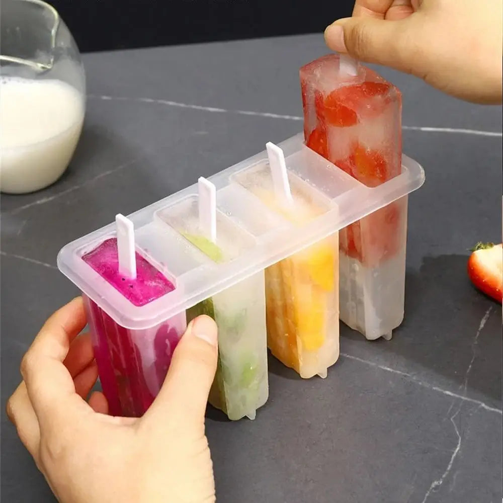 4-Cavity Reusable Popsicle Molds | DIY Homemade Ice Cream