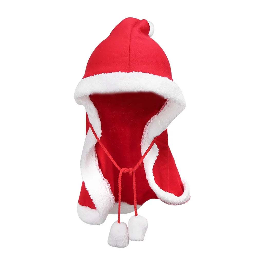Santa Cloak & Hat Christmas Pet Costume for Dogs & Cats