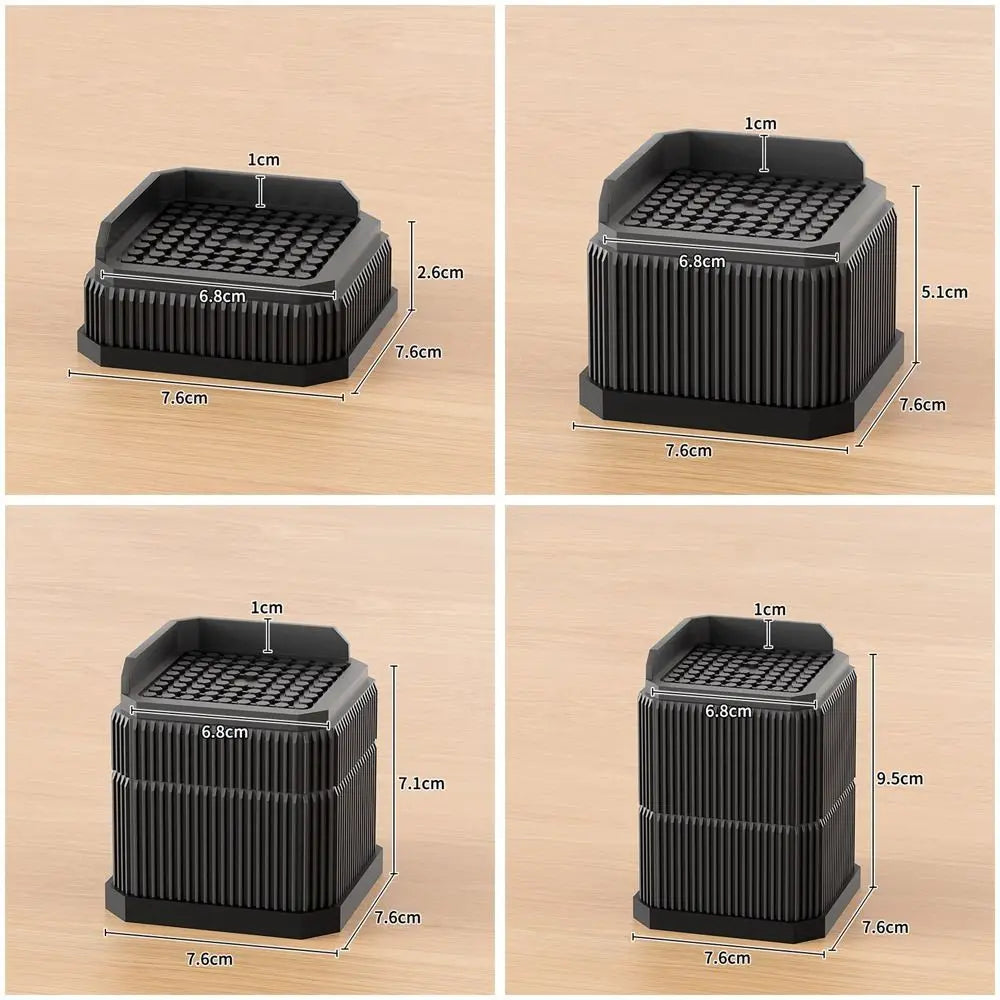 Heavy-duty Furniture Foot Pad Non-slip Adjustable Bed Lifts Risers