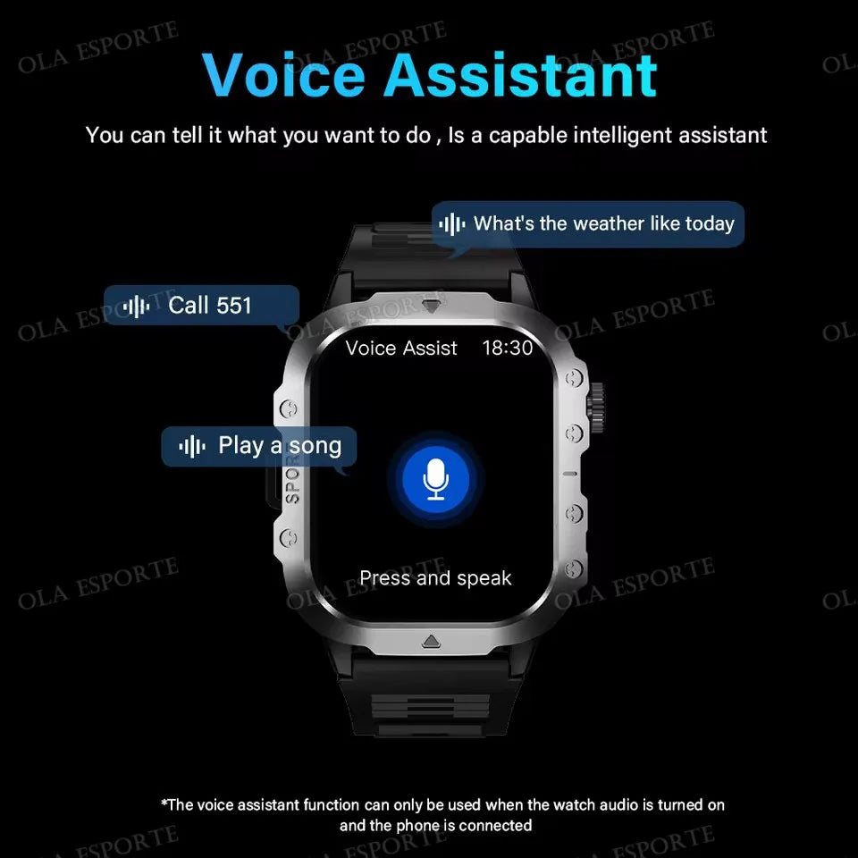 Men Smart Watch Bluetooth Call Sleep Heart Rate Health Monitor