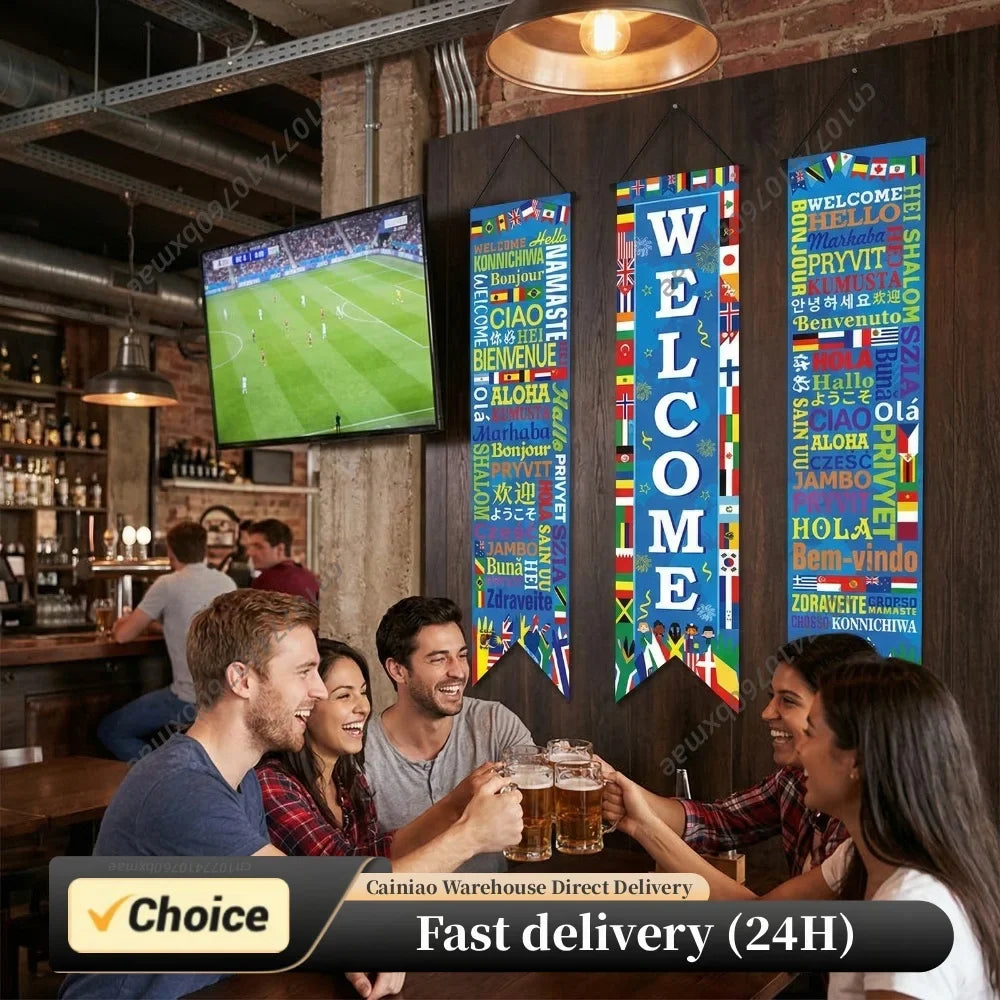 Football Themed Hanging Couplet Soccer Sports Party Decorations