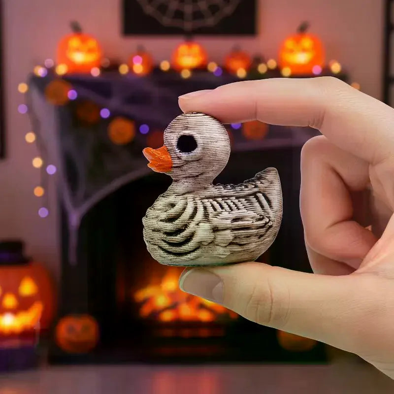 20 Pcs Skull Duck Resin Figurines | Gothic Halloween Decor