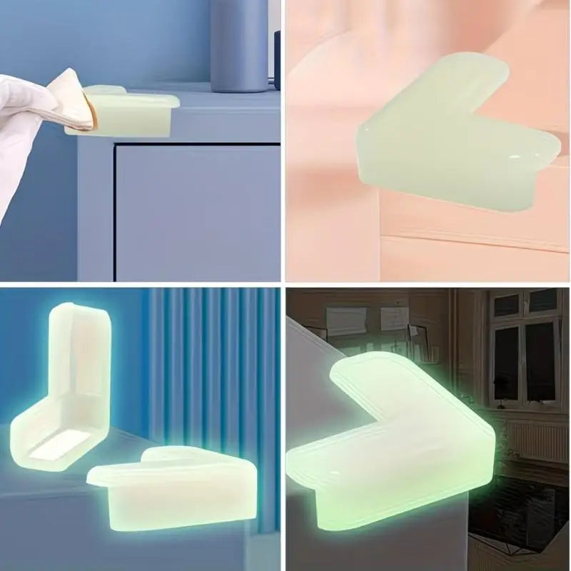 4-Pack Glow-in-the-Dark Corner Protectors | Furniture Edge Guards