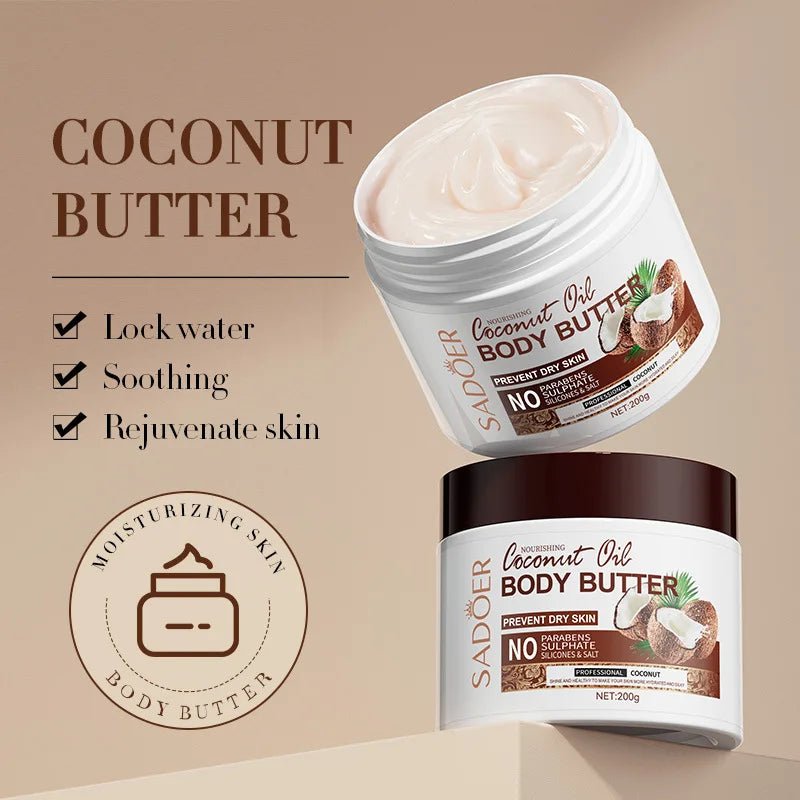 Coconut Body Butter – Deep Moisturizing Nourishing Cream 200g