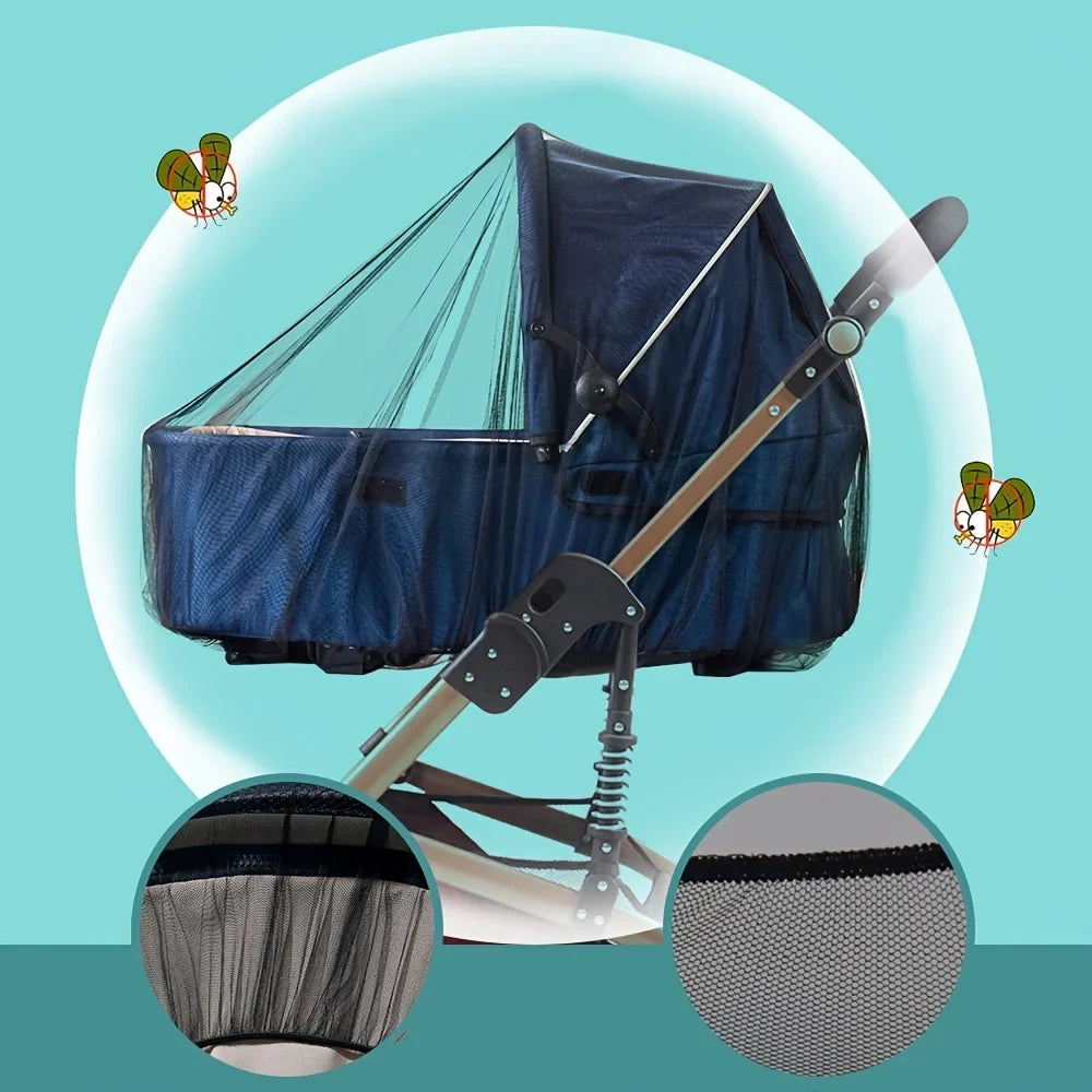 Baby Stroller Mosquito Net – Breathable Insect & Dust Cover
