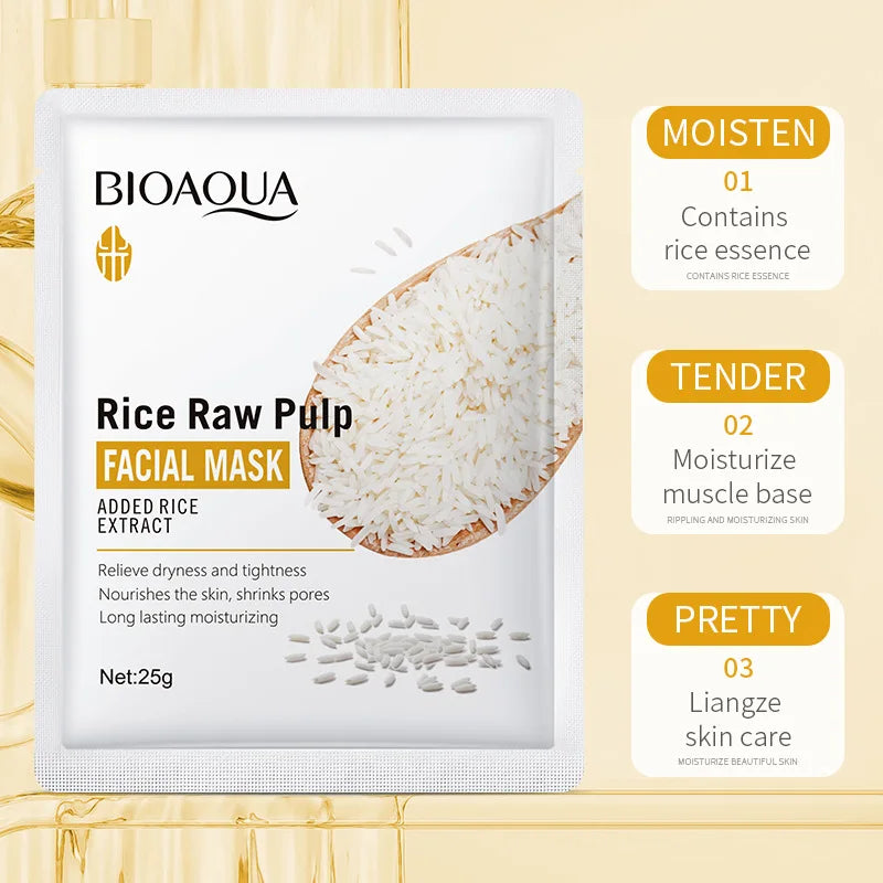 Rice Extract Sheet Mask – Pore Refining, Glass Skin & Hydration