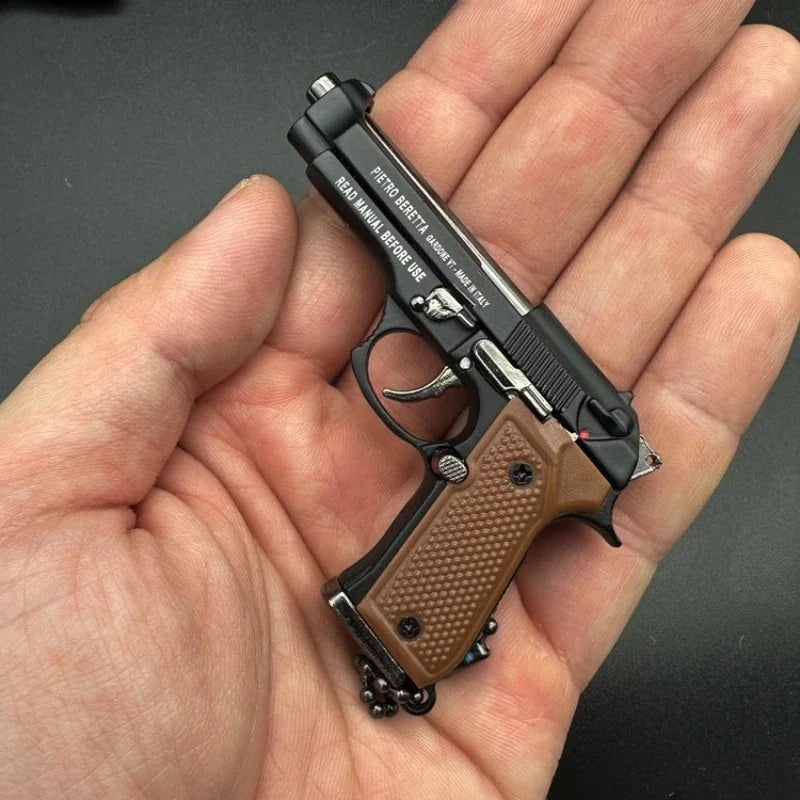 1:3 Scale Alloy Pistol Model Metal Keychain | Collectible Gift