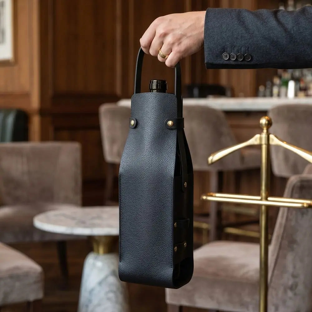 Waterproof PU Wine Tote Bag – Reusable Bottle Carrier Gift