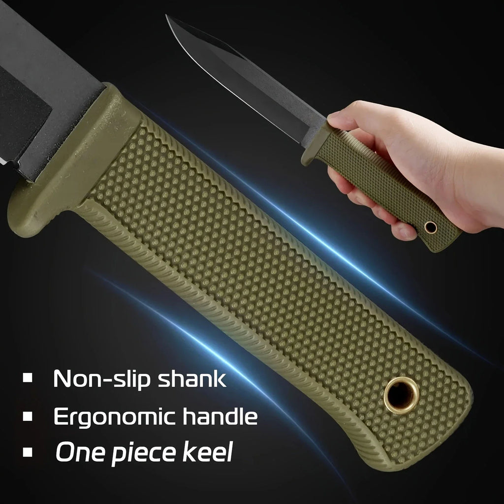 Outdoor Survival Straight Knife – Stainless Steel Camping Blade