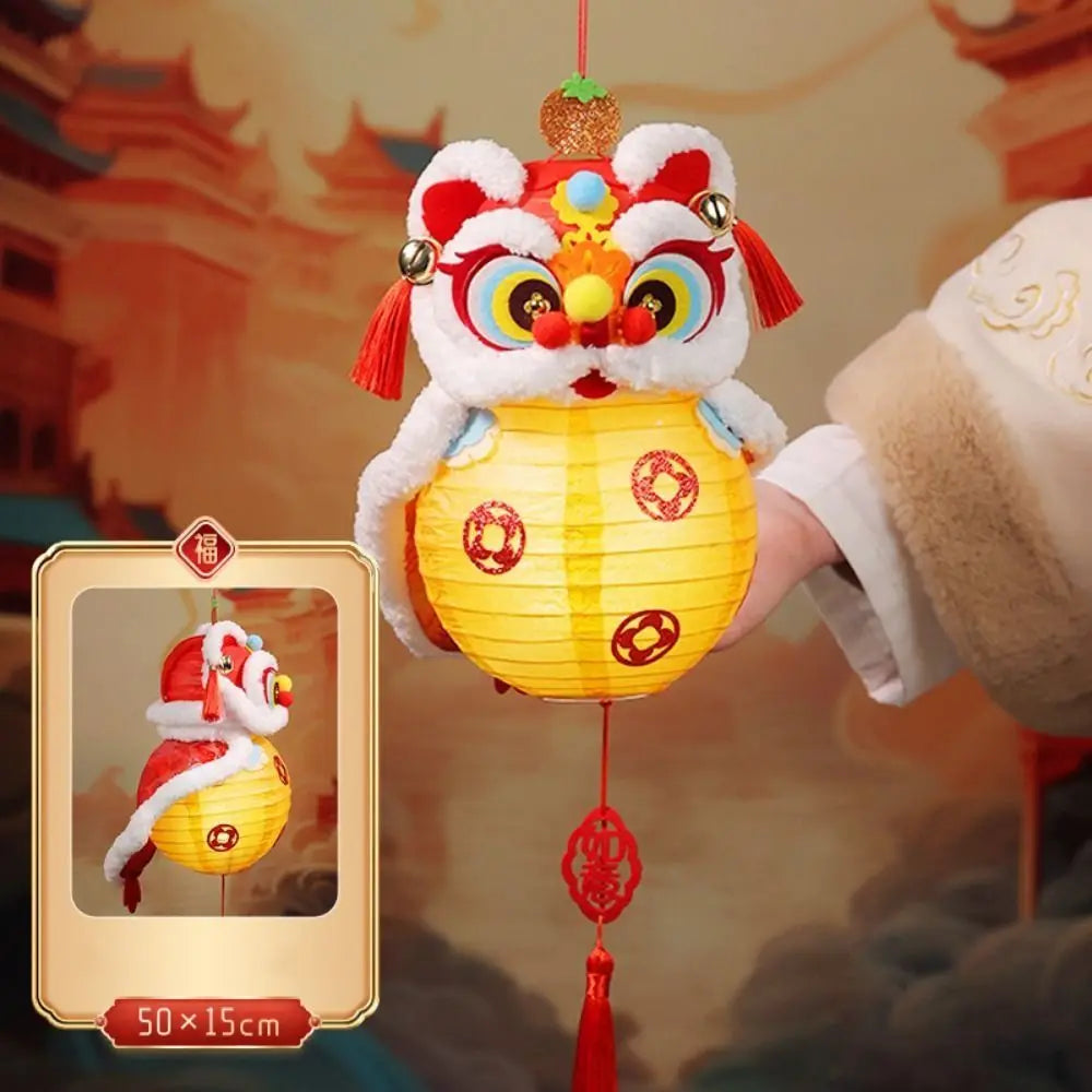 Glowing Lion Dance Lantern DIY Kit | Chinese New Year Tassel