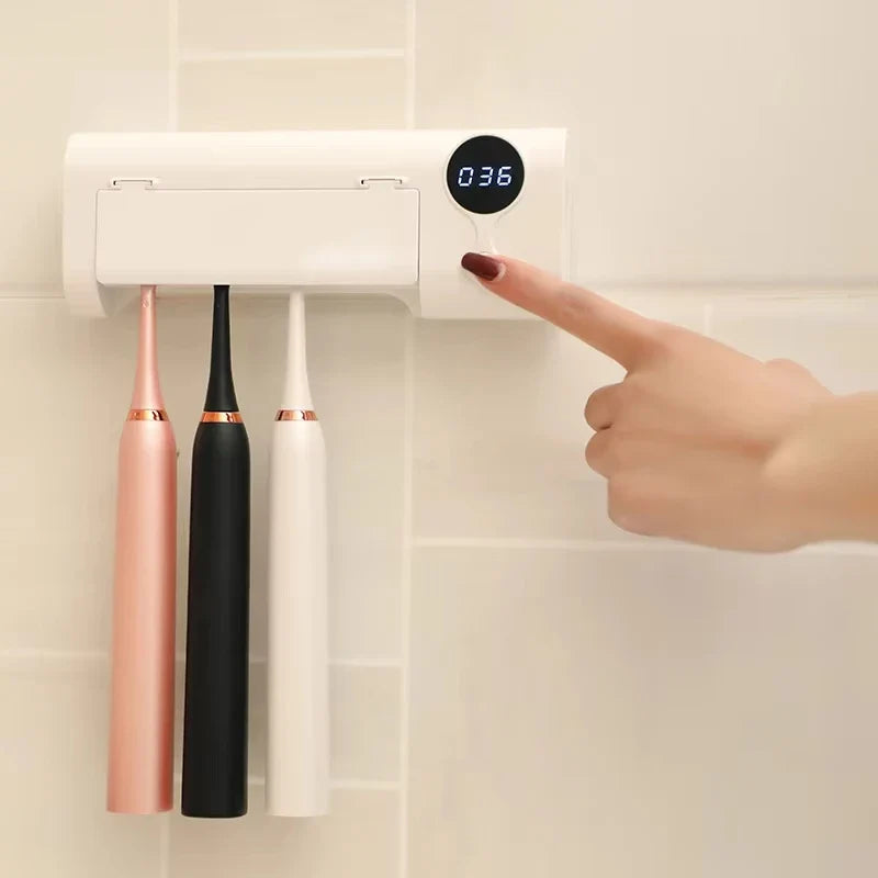 Automatic Toothpaste Dispenser & UV Toothbrush Holder | Wall Mount