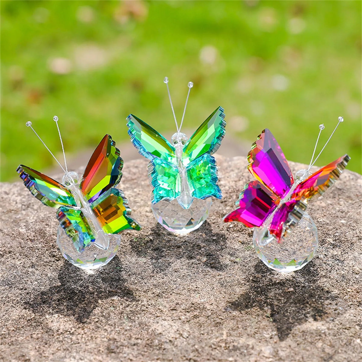 Crystal Butterfly Ornament – 3D Figurine Tabletop Decor & Gift