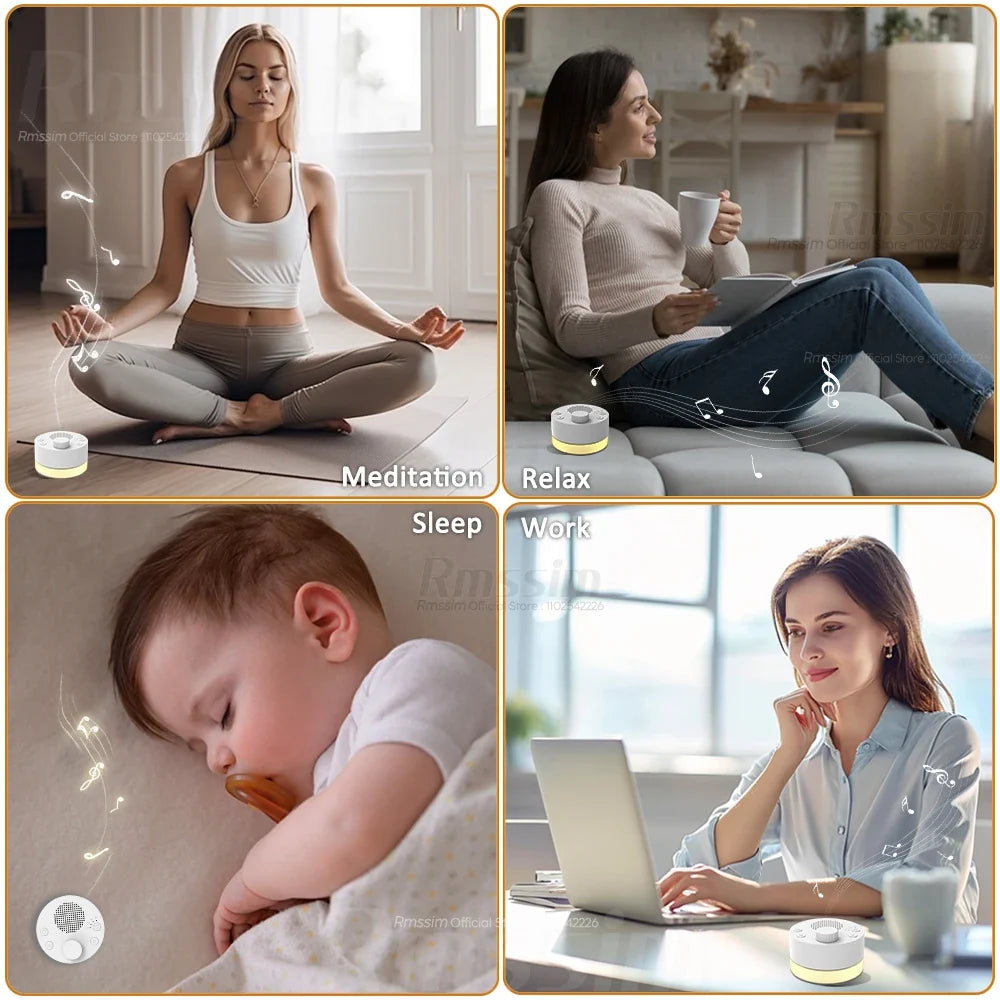 Portable Baby White Noise Machine | 24 Sounds, Night Light & Timer