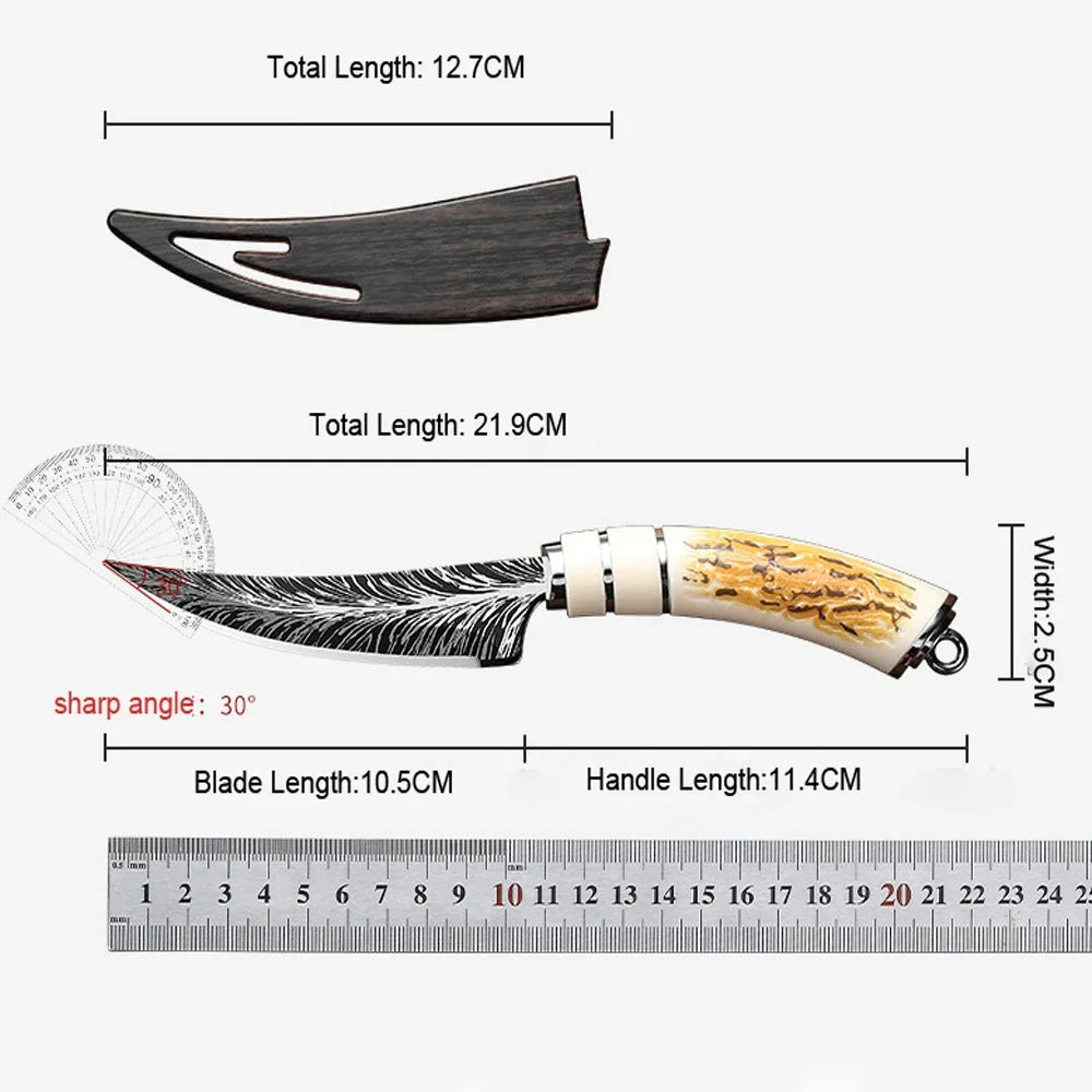 Damascus Steel Japanese Chef Knife – 10.5" Sharp Kitchen Blade