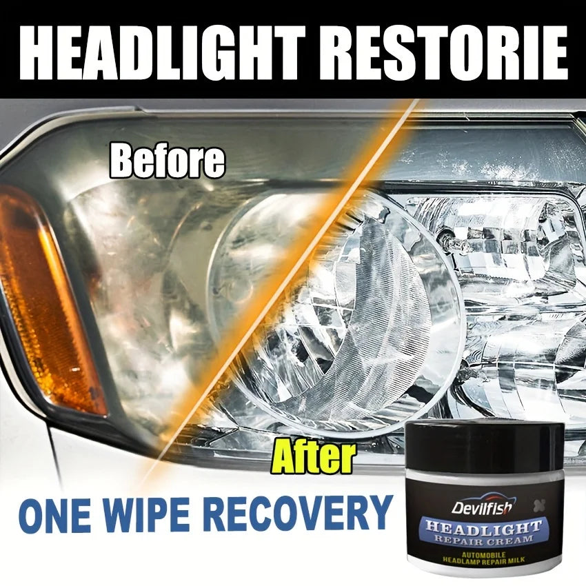 Headlight Restoration Fluid – Crystal Coating & Anti-Yellowing
