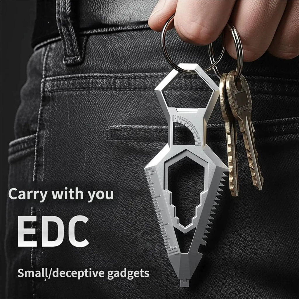 Stainless Steel Multifunction Survival Keychain Tool