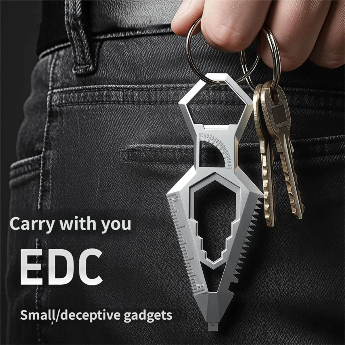 Stainless Steel Multifunction Survival Keychain Tool