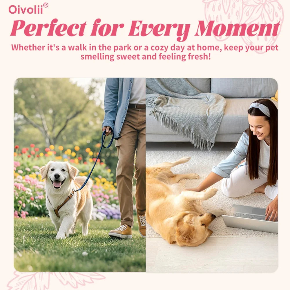 Pet Perfume Spray Sweet Strawberry Scent Long Lasting Fragrance