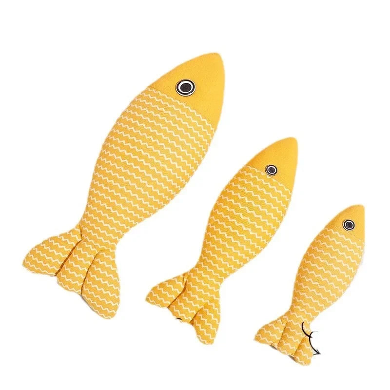 Interactive Catnip Fish Cat Toy – Teaser Stick & Chew Toy