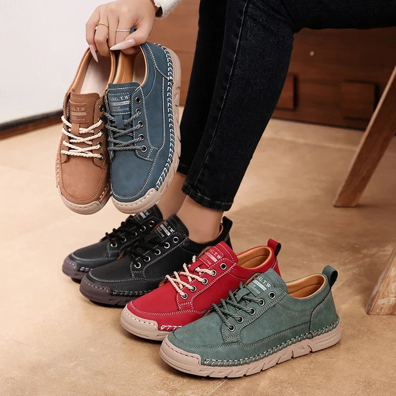 AZGB Women's Retro Casual Sneakers – Thick Sole Anti-Slip Shoes