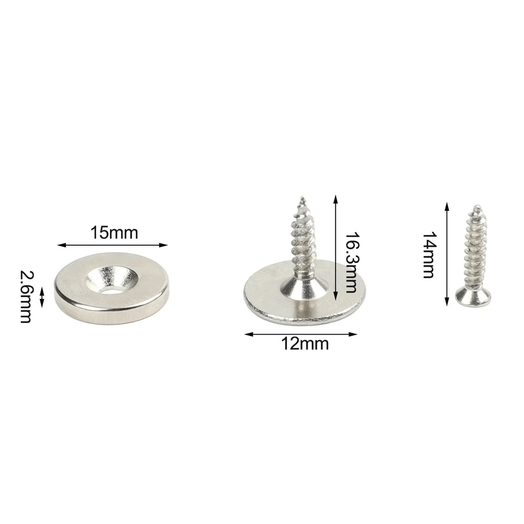 Round Magnetic Cabinet Door Catch – 15 lb Metal Latch