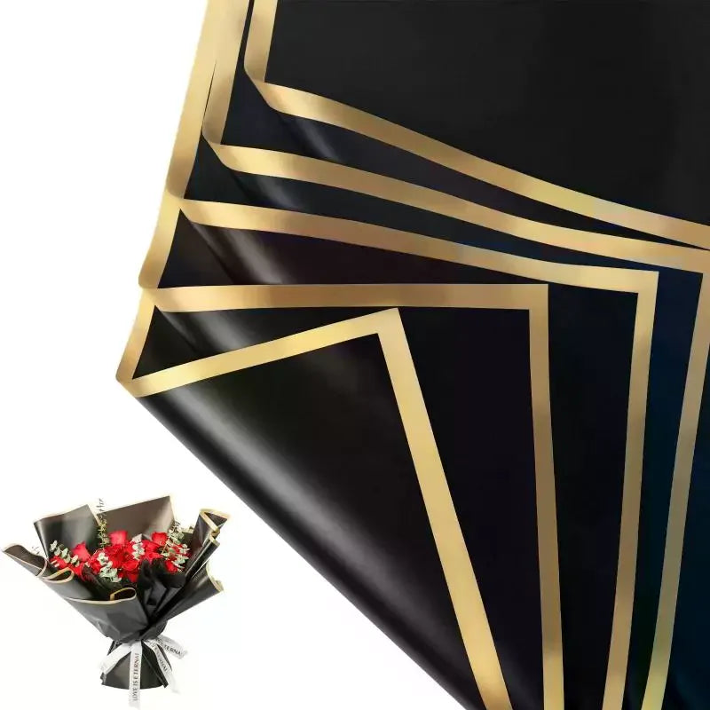 20 Sheets Gilt Edge Flower Wrapping Paper | Korean Style DIY