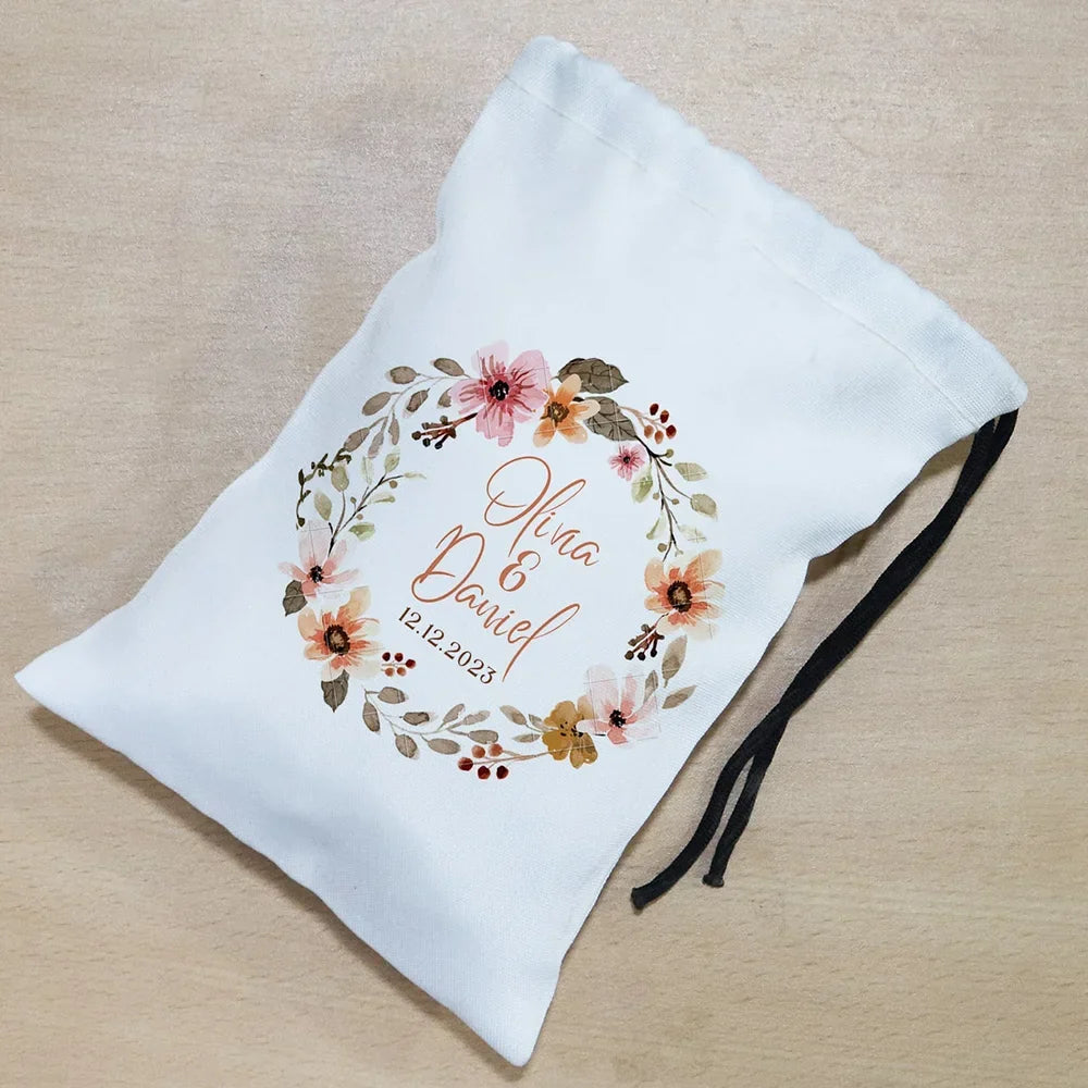 Personalized Floral Hangover Kit Favor Bags | Bridal Party