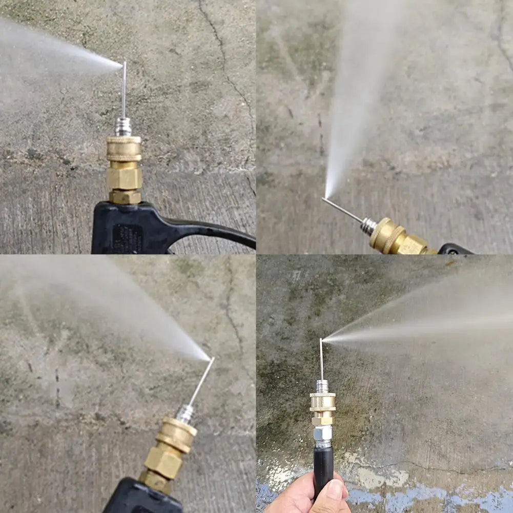 Cleaning Nozzle Water Gun Pressure Needle Straight Side Jet AC Car
