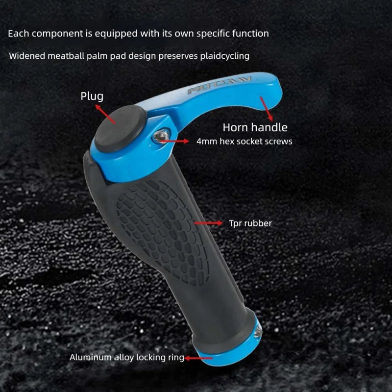 Ergonomic MTB Bike Bar Ends – Aluminum Alloy Cow Horn Grips