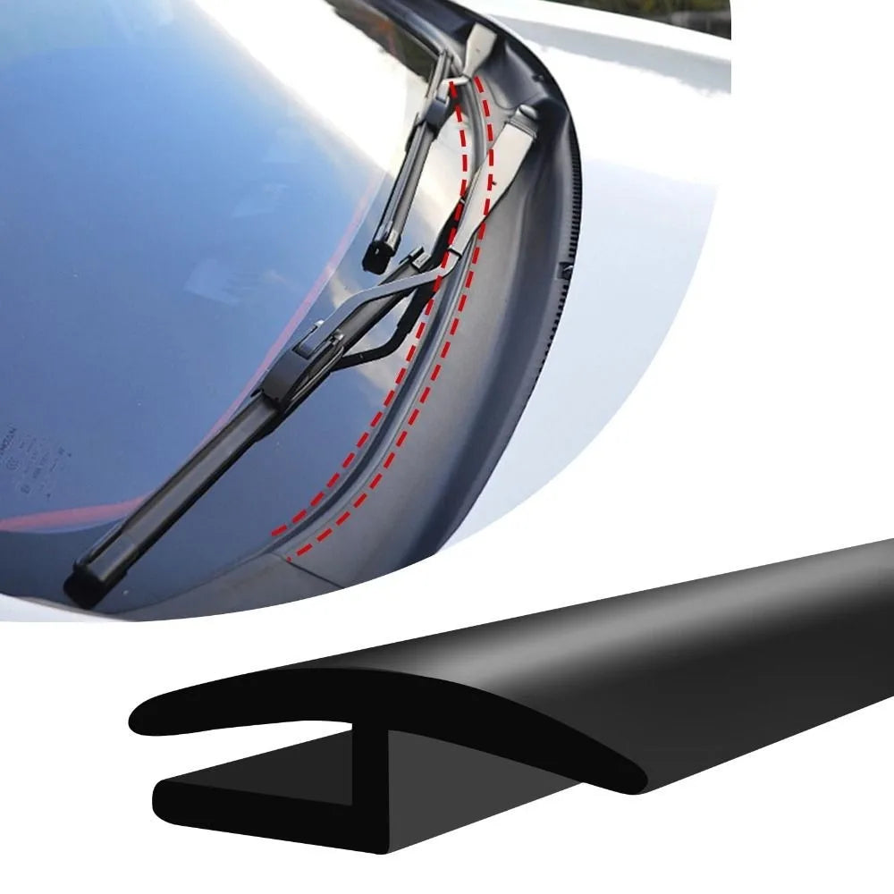 1 7M 5 6Ft Length Car Windshield Cowl Rubber Seal Strip H-shape
