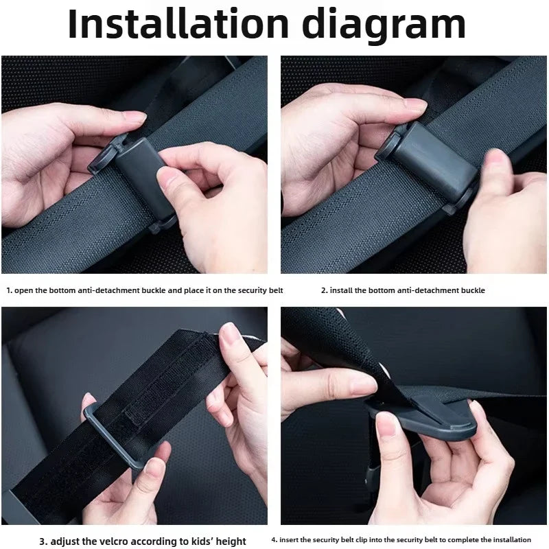 Kids Seat Belt Adjuster – Child Shoulder Guard Safety Clip