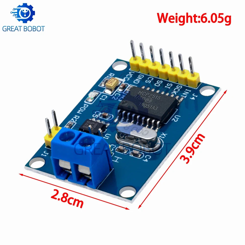 MCP2515 CAN Bus Module TJA1050 SPI for MCU & ARM Controllers