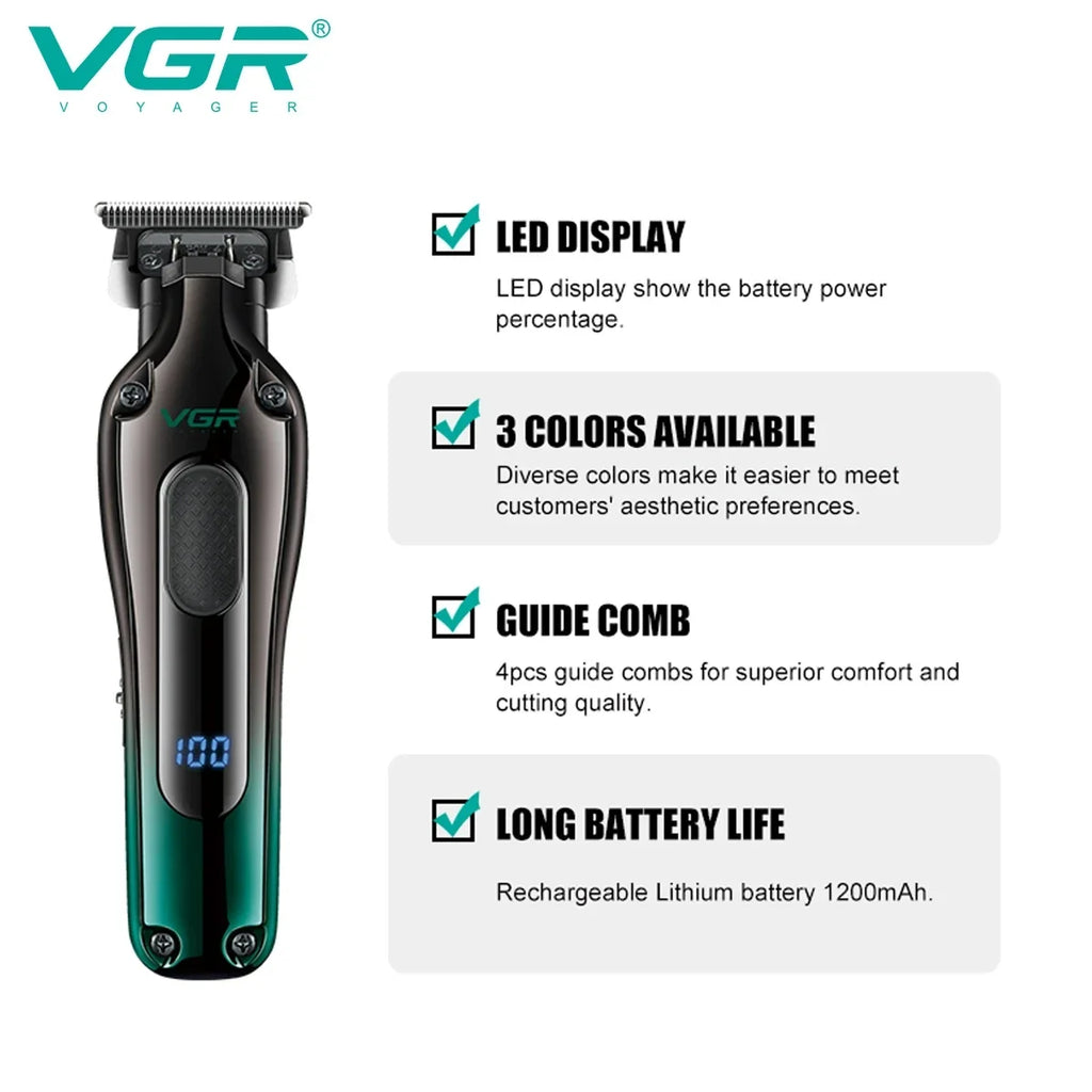 VGR V-998 Professional Cordless Hair Clipper for Men
