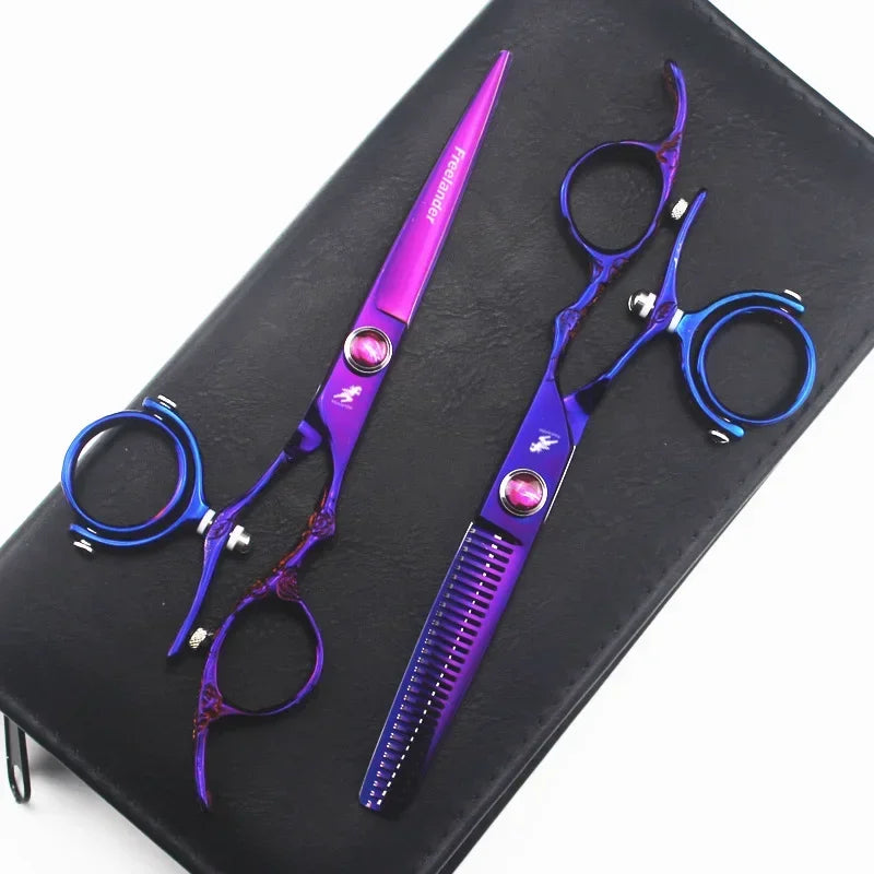 6" Swivel Thumb Hair Shears | 720° Rotating Hairdressing Scissors