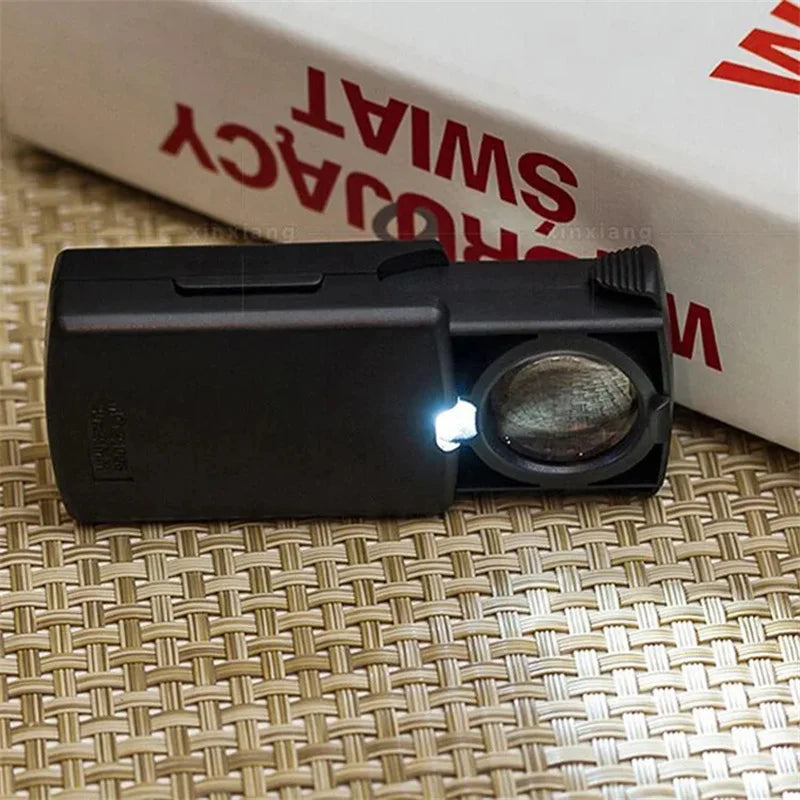 30X LED Jeweler Loupe – Pocket Magnifying Glass with Light