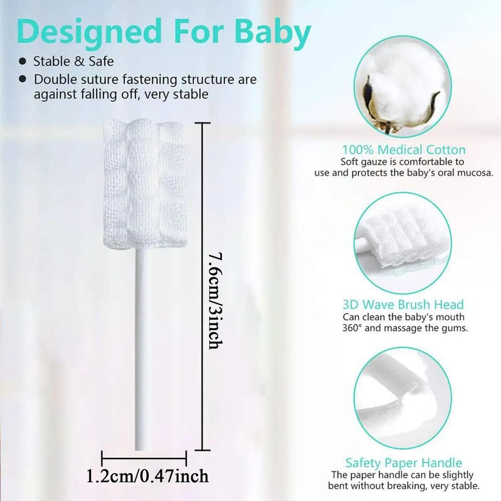 Baby Tongue Cleaner – Soft Gauze Infant Mouth Cleaning Sticks