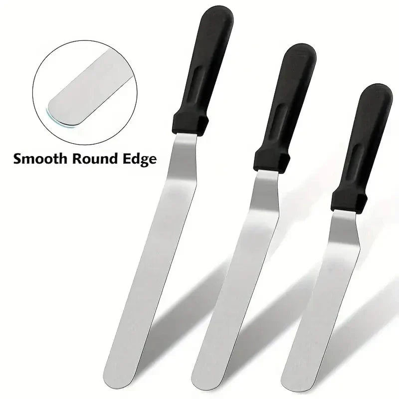 Angled Icing Spatula – Stainless Steel Offset Palette Knife